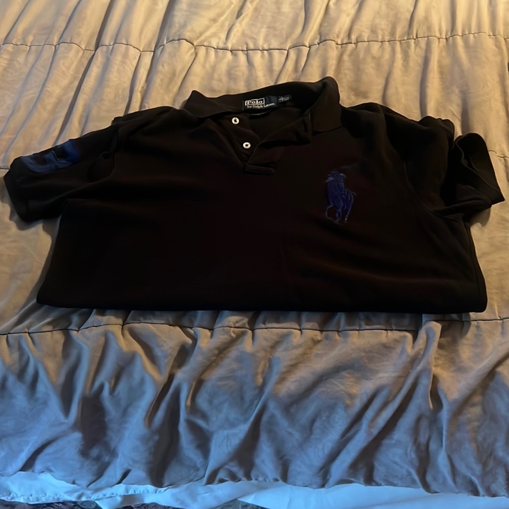 Polo Ralph Lauren 2 button shirt black and blue